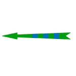 Xplo - Flèche de marquage adhésive verte avec marques bleues